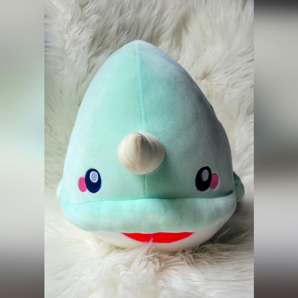 Takashoji Blue Narwhal Plush 16" NWT